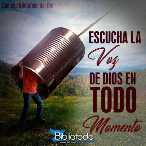 Escrito: escuchar la voz de Dios en todo tiempo